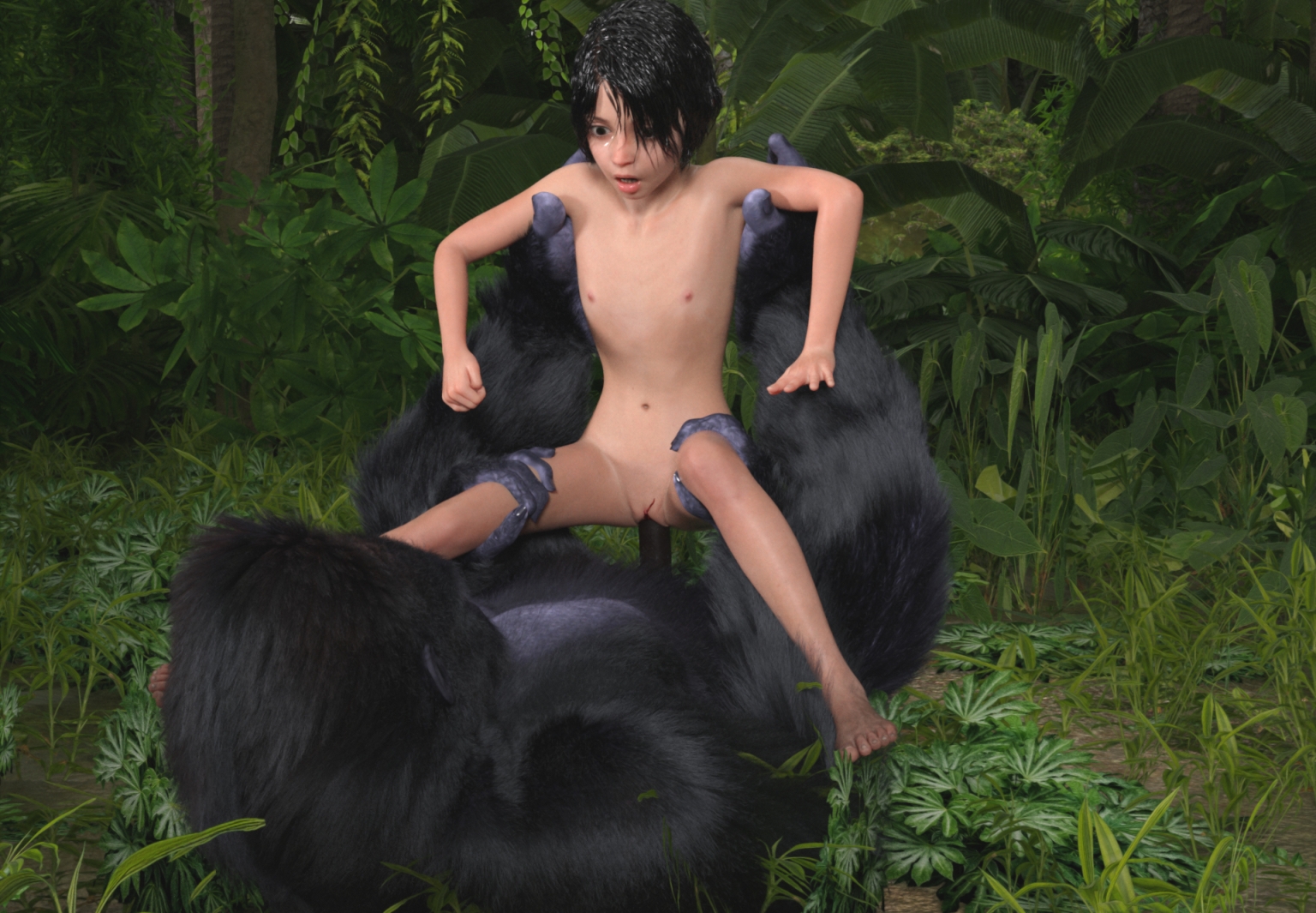 Jungle Holidays-Donkey Cock 3D Comix Vol.1